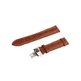 thumbnail image 1 of facefd Leather Watch Band Butterfly Deployment Clasp Buckle Brown 20mm, 1 of 8