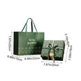 thumbnail image 3 of Christmas Gift Box Set 2-Piece with Gift Bag and Cards for Christmas Eve Apples Scarf Hand Warmer Holiday Present Packaging(Green), 3 of 6