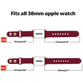 thumbnail image 4 of EIMELI Idon Sport Band Compatible for Apple Watch Band 42MM 44MM , Soft Silicone Sport Bands Replacement Strap Compatible with iWatch Series SE/6/5/4/3/2/1 All Models, 4 of 8
