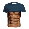 thumbnail image 4 of Camiseta con estampado 3D de músculos divertidos de verano, camiseta informal súper grande personalizada para hombres y mujeres, ropa de calle de moda Neutr, 4 of 5