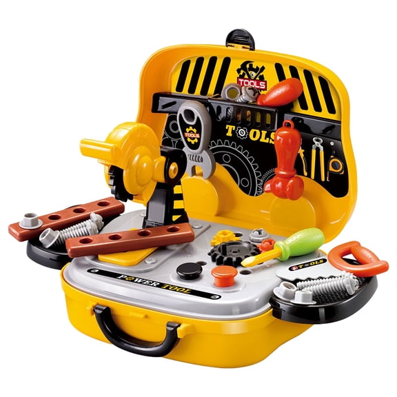Kids Pretend Play Tool Set, Toddler Construction Workbench Toy with Drill Screwdriver Wrench Saw Nuts Bolts, Educational Fine Motor Skills Toy, Birthday Gift for Boys Girls Ages 3 4 5 6 Years Old