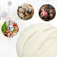 thumbnail image 4 of Needle Felting Wool, 3.5Oz Nature Fibre Wool Yarn Roving for Wet Felting, Handcrafts (Bright White), 4 of 6