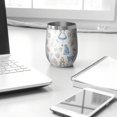 thumbnail image 3 of 12oz Stemless Wine Tumblers Princess Pattern Vacuum Insulated Stainless Steel Travel Tumbler Cups Mug with Lid and Straw for Champaign,Cocktail,Beer with Cleaning Brush, 3 of 5