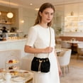 thumbnail image 1 of EGNMCR A Crossbody Bag Shoulder Bag Bucket Shaped Women's Shoulder Bag Chain Flannelette Material Crossbody Bag Multi Functional Commuting Handbag Polyester shoulder b ag, 1 of 6