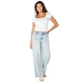 thumbnail image 2 of Celebrity Pink Women's and Women's Plus Baggy Wide Leg Jeans, Available in 30", 32", and 34" inseams, Sizes 1-24W, 2 of 11