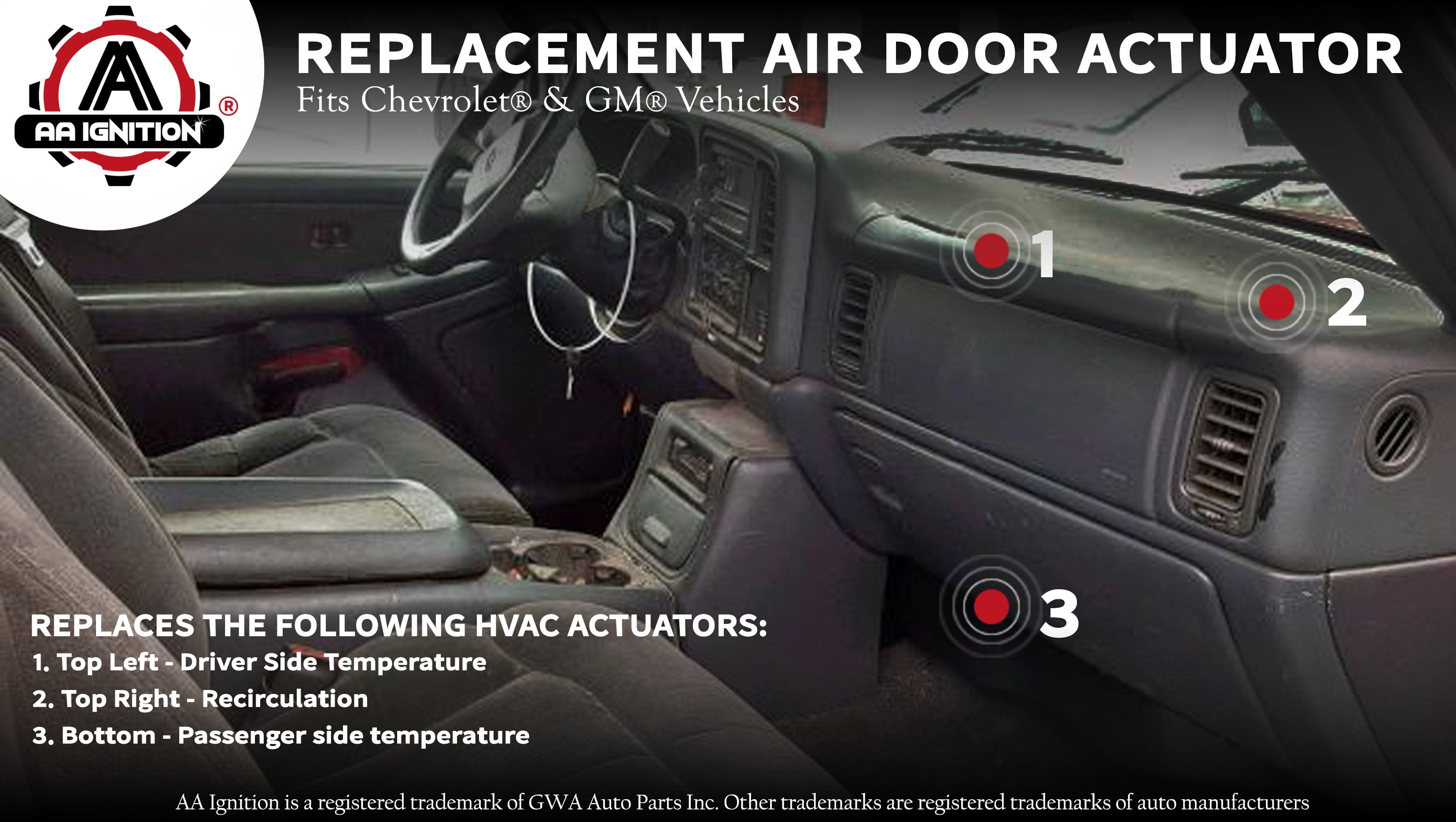 Air Door Actuator Replaces 89018365 604 106 52402588
