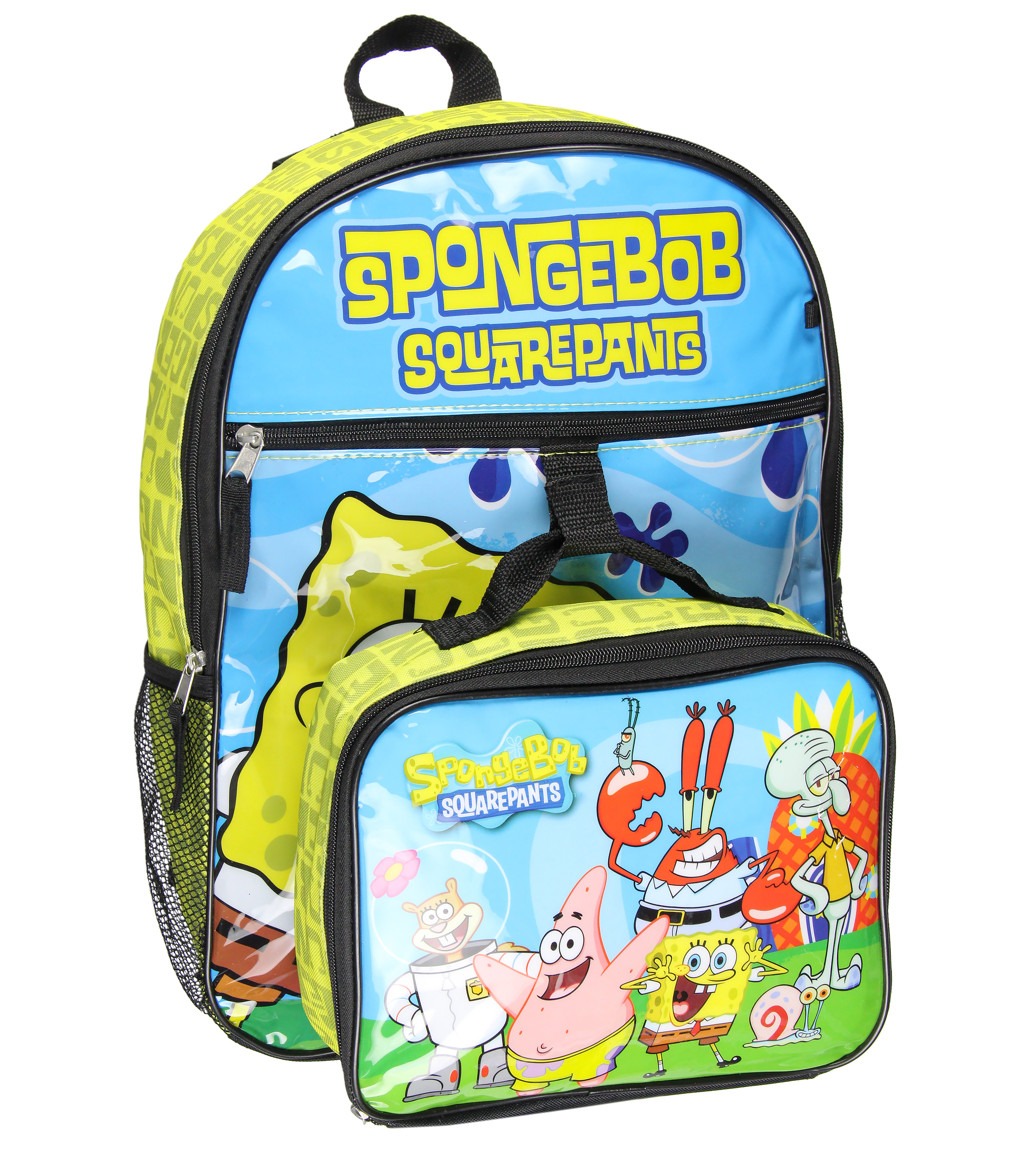 Nickelodeon SpongeBob SquarePants 5 PC Backpack Lunchbox Icepack Water ...