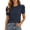 Blue, variant on T Shirts For Women Crew Neck Bubble Sleeve Tops Solid Short Sleeve Sweet Casual Summer Tops Beige XL