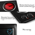 CUSIMAX 1800W Ceramic Electric Double Burner, Dual Control Infrared