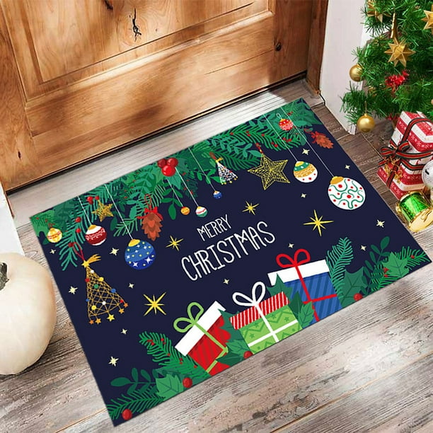 pstuiky Felpudo navideño para exteriores - Felpudo navideño para puerta de entrada - Felpudo navideño de bienvenida para exteriores - Felpudo navideño para puerta de entrada (40,6 x 60,9 cm)