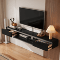 thumbnail image 5 of FloatiCasa 55-inch High Gloss Fully Assembled Floating TV Stand Wall-Mounted TV Console for TVs up to 60" Modern Entertainment Center with Storage, 5 of 17