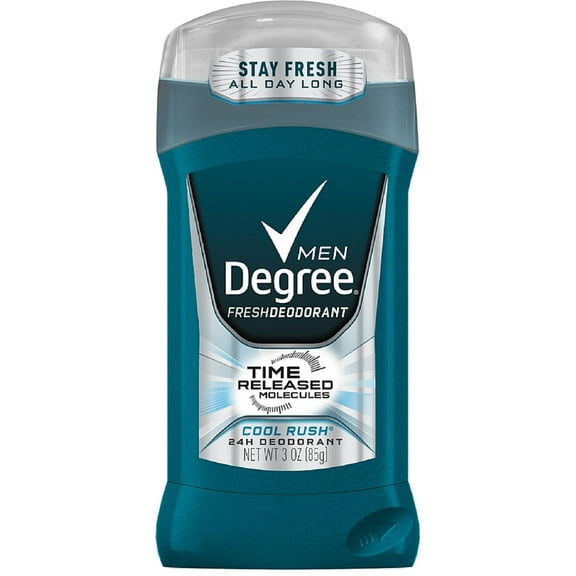 Degree Men Fresh Time Released Deodorant, Cool Rush 3 oz (Pack of 2)