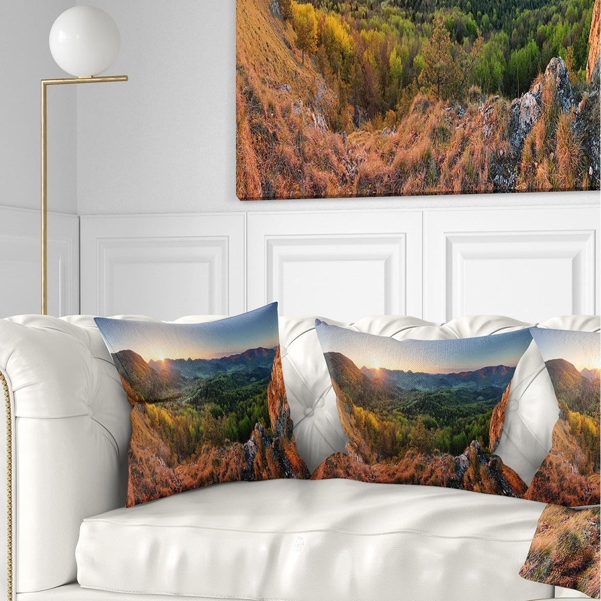Designart Cu8165 18 18 Spring Forest Slovakia Landscape Photography Throw Pillow 18 X 18 Throw Pillow Covers