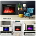 thumbnail image 4 of Patiojoy 750/1500W Electric Fireplace Heater Adjustable Temperature &Luminance, 4 of 10
