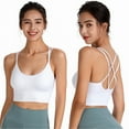 thumbnail image 2 of Fewfanhot Woman Strappy Sports Bras Wireless Quick-Dry Sexy Crisscross Shockproof for Running Fitness, 2 of 8