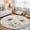 Pink, variant on Round Rugs 3Ft, Watercolor Floral Spring Round Area Rug Washable Indoor Throw Carpet, Summer Botanical Garden Flowers Small Non Slip Circle Rug for Bedroom Living Room Home Decor Aesthetic
