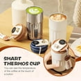thumbnail image 5 of Intelligent Temperature Display Thermal Mug, 316 Stainless Steel Travel Mug with Temperature Display, 450ml Portable Insulated Tumbler,Car-Mounted Design, for Hot Cold Beverages (Black 1PCS), 5 of 7