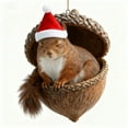 thumbnail image 3 of Taicans forest Animal Acorn Christmas Tree Ornaments - Woodland Critters in Acorn Shells,Santa Hats,Holiday Decorations for Xmas Tree,Festive Hanging Decor,Christmas Gifts, 3 of 6