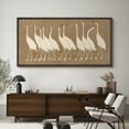thumbnail image 4 of Large Framed Canvas Print Minimalist Bird Illustration on Textured BrownWall Art Decorative Ready to Hang Painting for Living room Bedroom 60x30 inches Black Frame, 4 of 9
