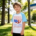 thumbnail image 2 of Huowey Patriotic Shirts For Toddler Boys Summer Tops Short Sleeve Crewneck 4Th Of July Print 250Th Anniversary Tee Summer Comfort Soft Relaxed Fit Kids Casual Basic Shirt Independence Day,3-4 Years, 2 of 4