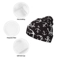 thumbnail image 3 of Lsque Anchors Pattern Knitted Beanie, Unisex Winter Hat, Knit Hat Winter Beanies Thick Fisherman Beanies Cuffed Plain Skull Caps, 3 of 6