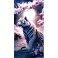 thumbnail image 1 of Sakura Tree Moon Mosaic Embroidery Wild Animals Rhinestone Pictures Wall Decor, 30*40 cm, frame not included.,10, 1 of 4