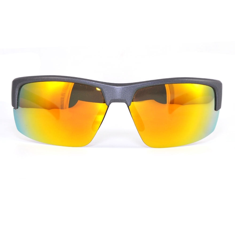 Storm Polarized Adult Half Frame Sports Fishing Sunglasses, STF-601121A, Black with Deep Blue Lens(4 Pack)