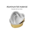 thumbnail image 3 of Seitruly Recipiente de fusión ligero de cera en forma de corazón Cuencos de papel de aluminio Recipiente resistente a altas temperaturas para Ayudas para vestirse con gancho de botón Oro/10 piezas, 3 of 6