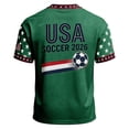 thumbnail image 5 of Soccer Cup 2026 Jersey for Men, Crew Neck Short Sleeve USA Stars Graphic Tee with Mesh Fabric - Breathable Athletic Top for Match Day & Gym Army Green L, 5 of 5