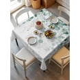 thumbnail image 6 of Eucalyptus Leaves Table Cloth, Green Botanical Summer Spring Leaves Waterproof Tablecloth for Square Tables, Reusable Washable Fabric Table Cover for Restaurant Kitchen Dining Tables 54"x54", 6 of 6