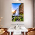 thumbnail image 3 of Elephant Stock Icelandic Seljalandsfoss Falls Wall Art - Vertical Multi Panel Canvas - Living Room Wall Decor - Wellness Multi Panel - Gray And Beige Decor - 32" x 50", 3 of 8