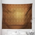 thumbnail image 1 of Tan Tapestry, Antique Motifs with Damask Flowers Victorian Elements Royal Aged Vintage Art, Fabric Wall Hanging Decor for Bedroom Living Room Dorm, 5 Sizes, Brown Tan, by Ambesonne, 1 of 1
