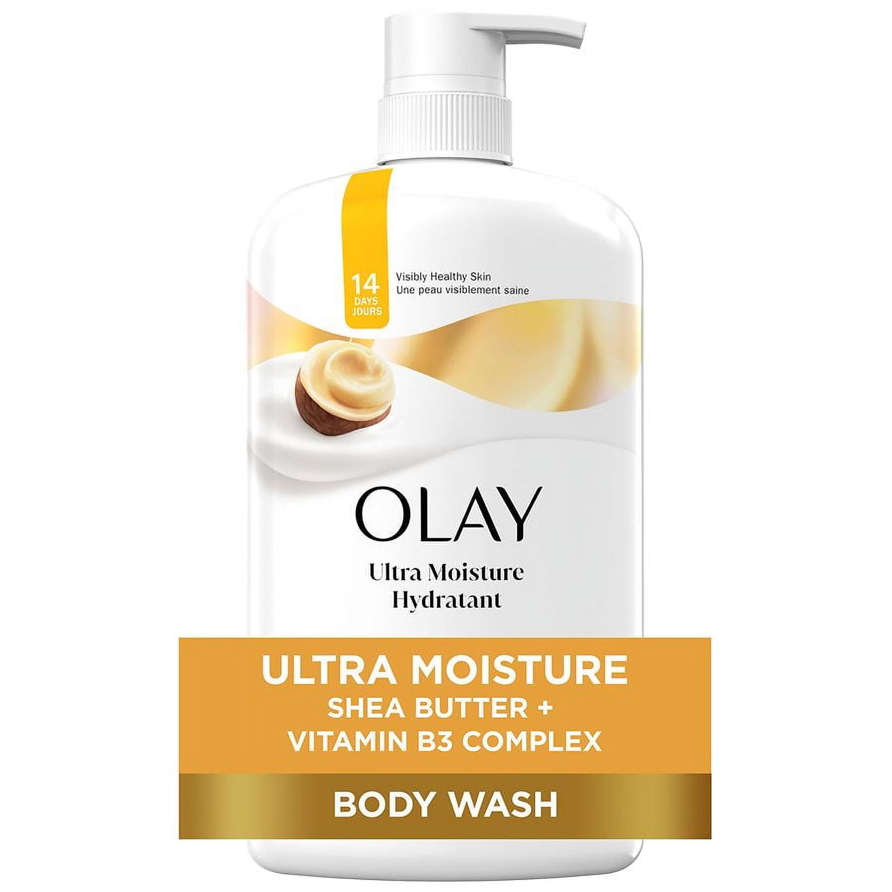 Olay Ultra Moisture Body Wash Pump Shea Butter 33.0 fl oz Pack of 2