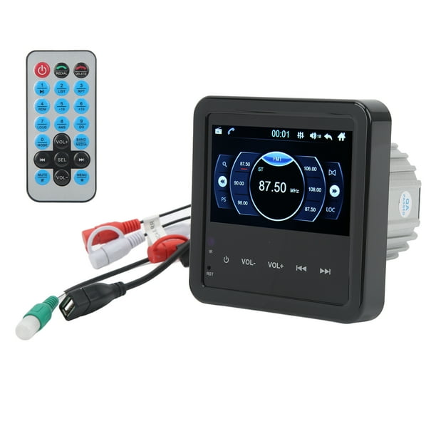 Reproductor MP5 Bluetooth de 5 pulgadas, receptor estéreo para automóvil, radio FM, AM, resistente al agua, llamadas manos libres para yates, vehículos recreativos y camiones