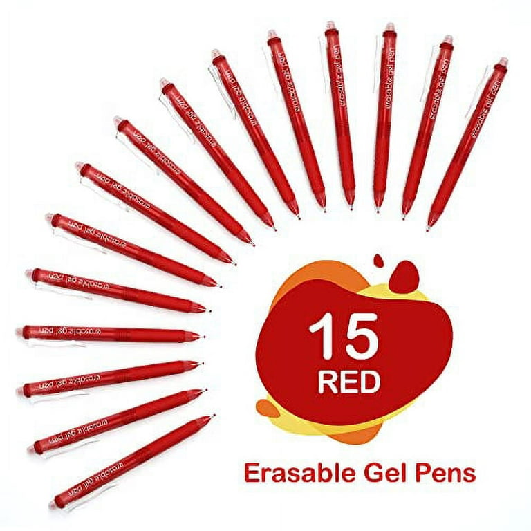Erasable Gel Pens, 15 Colors Lineon Retractable Erasable Pens Clicker, Fine  Point, Make Mistakes Dis 