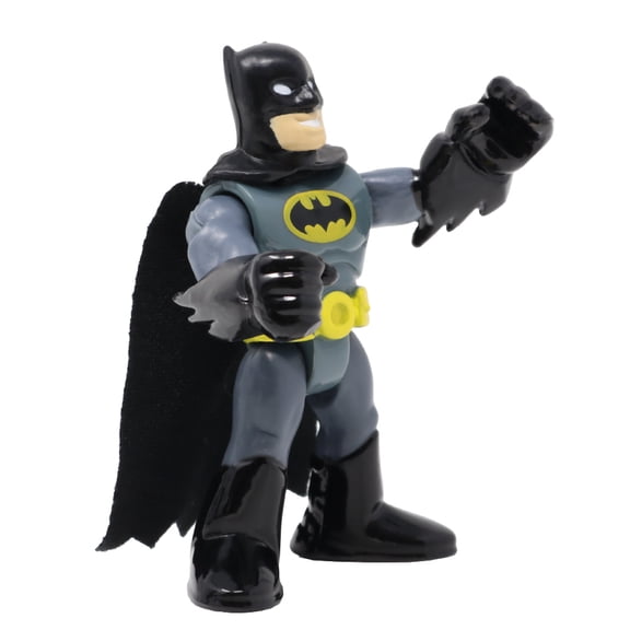 Replacement Part for Collectible Fisher-Price Imaginext Batman Superfriends Playset T5682 - Replacement Poseable Batman Figure - Gray Suit Black Cape