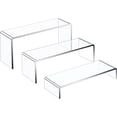 thumbnail image 1 of BETAGT 3 Pcs Acrylic Display Risers, Rectangular Clear Display Stands, 5mm Thick Large Display Risers Shelf for Retail Shoe Showcase Jewelry Cupcake Funko Pop Figures, 1 of 7