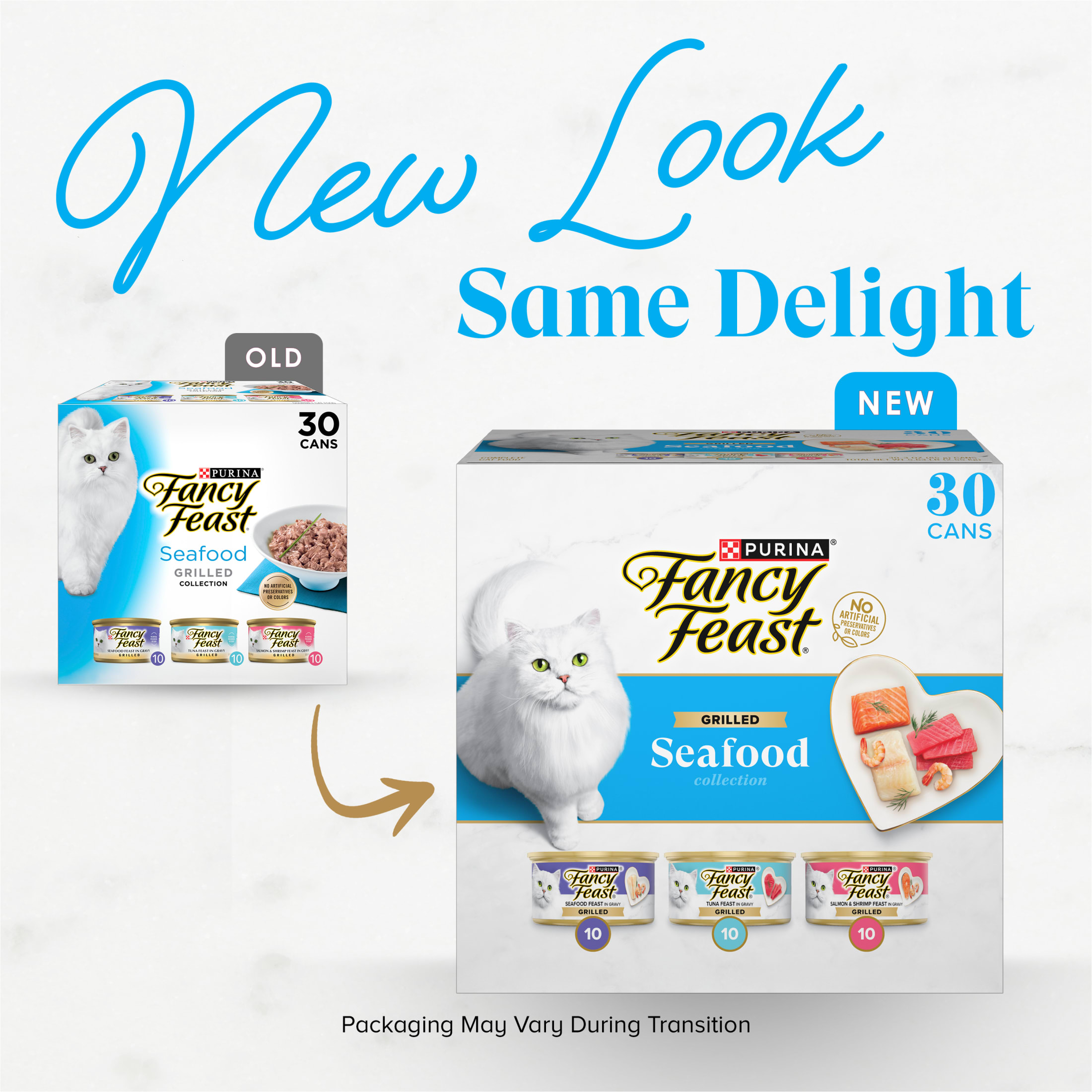 Fancy Feast Grilled Seafood Collection Wet Cat Food Variety Pack, 30 Pack photo 2