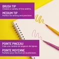 thumbnail image 2 of Paper Mate Flair DUAL Felt Tip Pens, Brush and Medium Tips, Assorted Colours, 8 Count, 2 of 8
