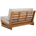 thumbnail image 6 of Safavieh Lynn Wood Outdoor Sofa, Natural/Light Gray, 6 of 11