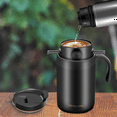 thumbnail image 2 of Camping Portable Coffee Maker Set with Stainless Steel Coffee Mug + Coffee Filter,for Travel Camping Offices Backpacking, 2 of 6