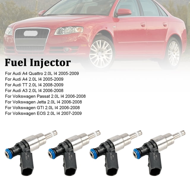 4 Pcs Injecteur de Carburant 06F906036A Compatible avec Audi A3 A4 A6 Compatible avec VW Golf Passat 2.0 Tfsi