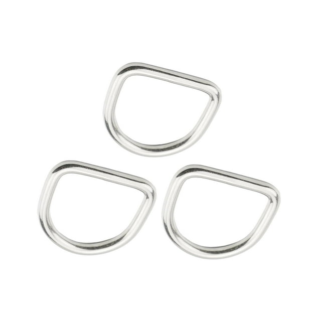 3 Pieces D Rings Durable Multifunctional Buckles for DIY Backpacks Key Chain 5.5cmx5cm