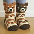 thumbnail image 2 of 3D Knit Animal Socks Red Panda, Machine Washable Knit Socks for Men & Women, Various Animal Pattern designs, Winter Warm Style, 2 of 7