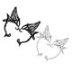 thumbnail image 3 of 2 pares de pendientes con forma de mariposa para las orejas, joyería de moda para mujeres y niñas., 3 of 5