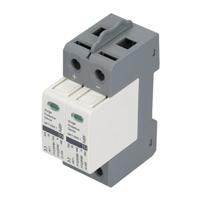 Dispositivo De Protección Contra Sobretensiones, Pararrayos De Sobretensiones 20-40KA 500VDC Fácil Instalación 2P Para Sistema De Alimentación ANGGREK Otros