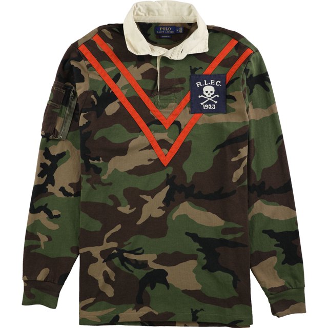 Polo de rugby Ralph Lauren Camo Surplus para hombre, verde, extragrande