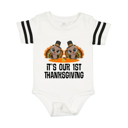 

Inktastic Twins First Thanksgiving Turkey Gift Baby Boy or Baby Girl Bodysuit