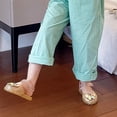 thumbnail image 6 of Viluyesy Girls Jelly Sandals Kids Summer Closed Toe Hook Loop Strap Glitter Butterfly Beach Water Shoes Gold Size 10 Toddler, 6 of 9