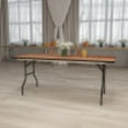 thumbnail image 3 of Flash Furniture Gael 6' Rectangular Wood Folding Training and Event Table, Natural, 3 of 12